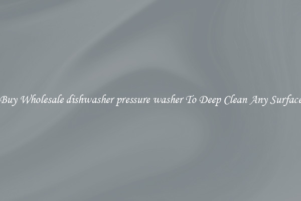 Buy Wholesale dishwasher pressure washer To Deep Clean Any Surface