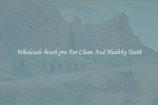 Wholesale brush pro For Clean And Healthy Teeth