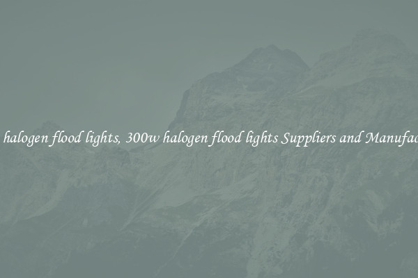 300w halogen flood lights, 300w halogen flood lights Suppliers and Manufacturers
