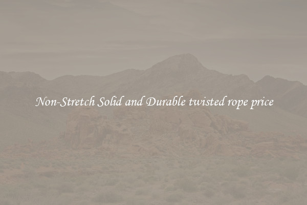 Non-Stretch Solid and Durable twisted rope price