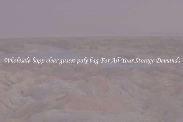 Wholesale bopp clear gusset poly bag For All Your Storage Demands