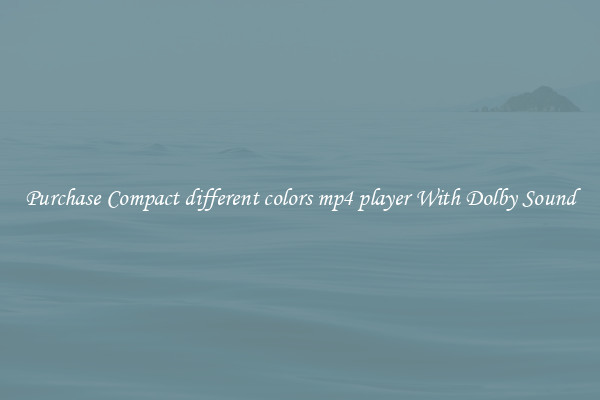 Purchase Compact different colors mp4 player With Dolby Sound