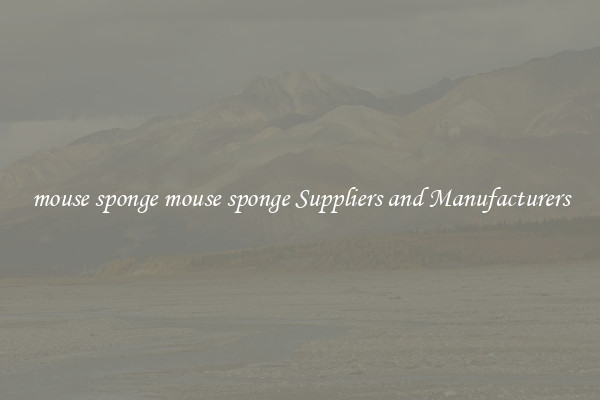 mouse sponge mouse sponge Suppliers and Manufacturers